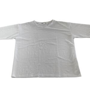 Monki‎ Shirt Womens Medium Mesh Textured Oversized Slouchy Top Urban Outfitters